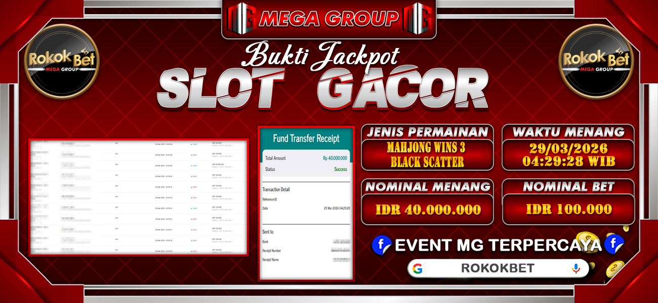 Bukti JP situs Rokokbet hari Minggu, 29 Maret 2026